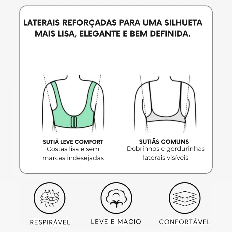 Sutiã Leve Comfort Modelador - Sustentação e Conforto [COMPRE 1 LEVE 2] + BRINDES