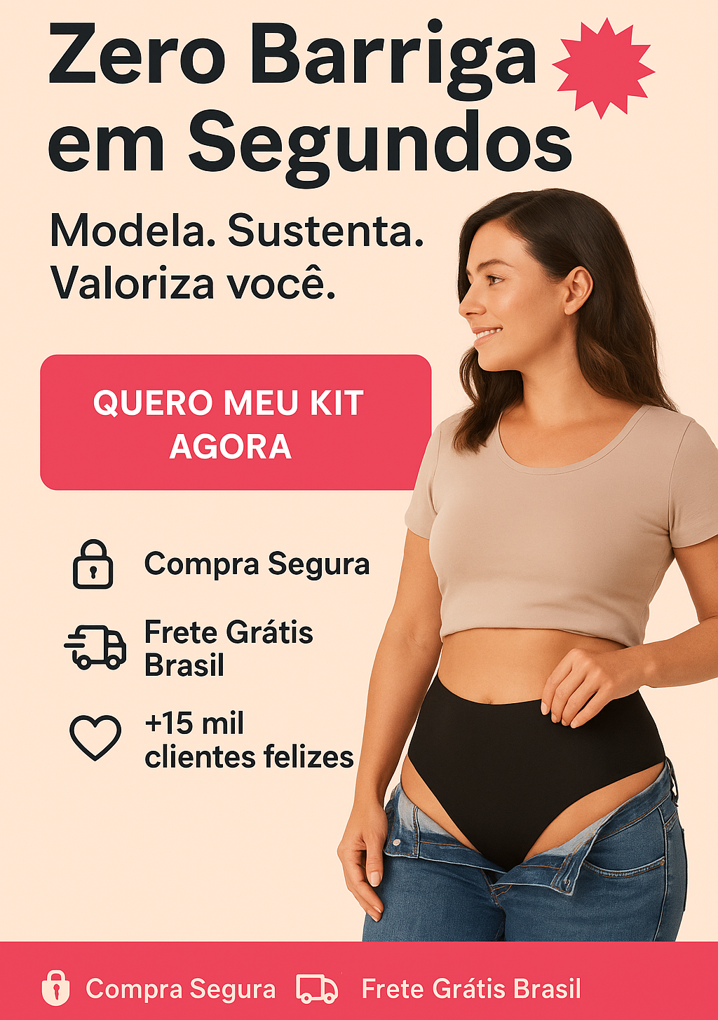 KIt calcinhas zero barriga
