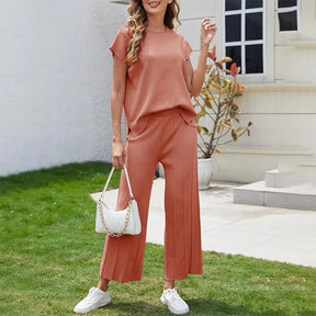 Conjunto Labela® 2 peças de blusa de manga curta e calça larga