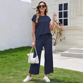 Conjunto Labela® 2 peças de blusa de manga curta e calça larga