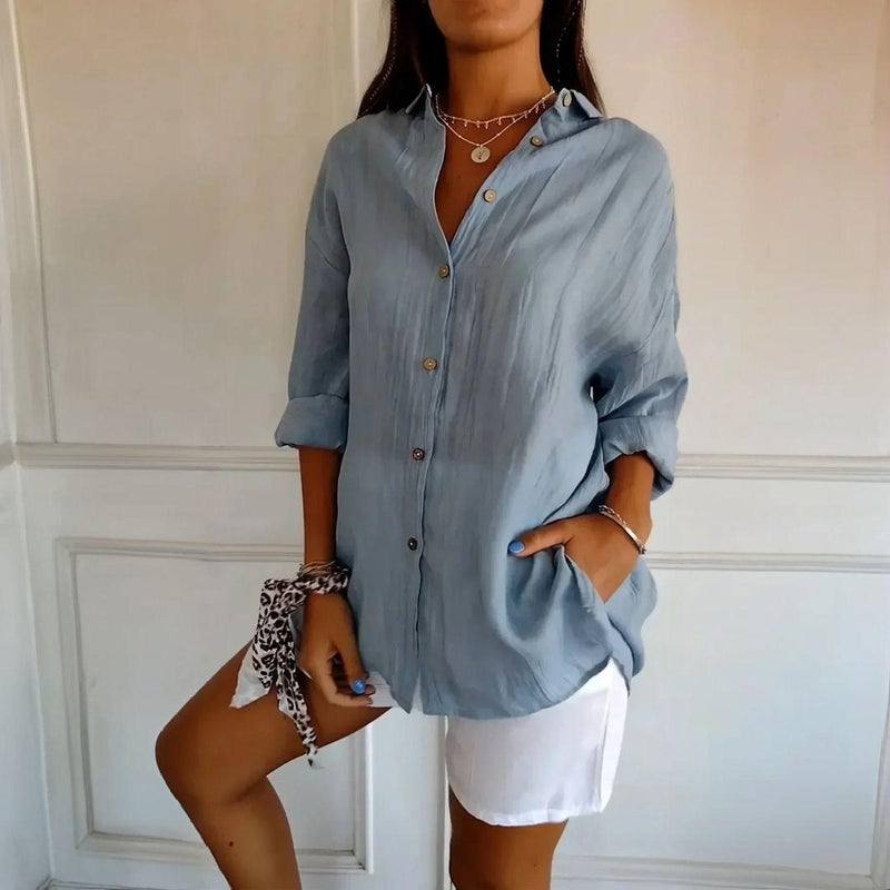 Kit 3 Camisas Ibiza em Linho de Algodão – Design Semi Plissado