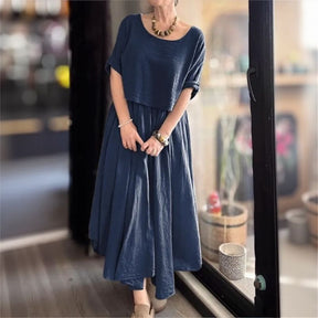 Conjunto Marrocos™ em Linho de Algodão com Camadas de Estilo / Duas Peças, Um Charme que Rompe Fronteiras!