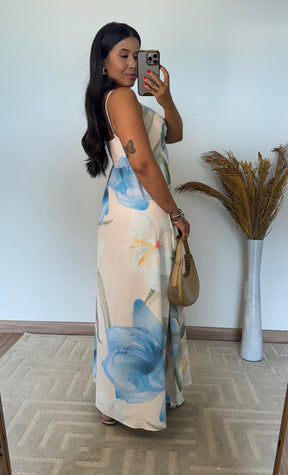 Vestido Amelie-  Crepinho Seda Detalhe com Argola