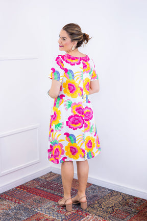 Vestido Sara - Malha Confort Deluxe Midi com Mangas e Bolsos