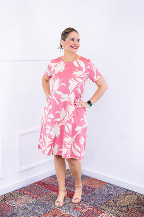 Vestido Sara - Malha Confort Deluxe Midi com Mangas e Bolsos