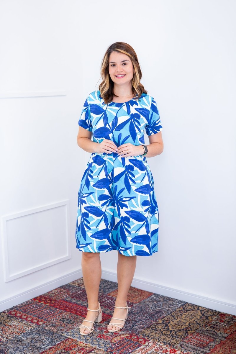 Vestido Sara - Malha Confort Deluxe Midi com Mangas e Bolsos