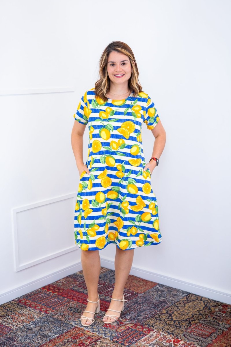 Vestido Sara - Malha Confort Deluxe Midi com Mangas e Bolsos