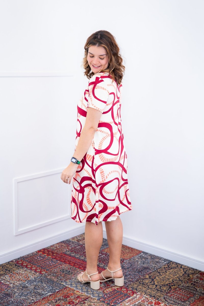 Vestido Sara - Malha Confort Deluxe Midi com Mangas e Bolsos