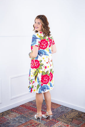 Vestido Sara - Malha Confort Deluxe Midi com Mangas e Bolsos