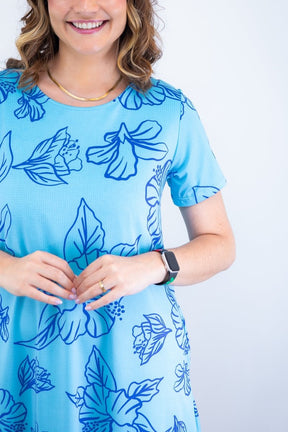 Vestido Sara - Malha Confort Deluxe Midi com Mangas e Bolsos