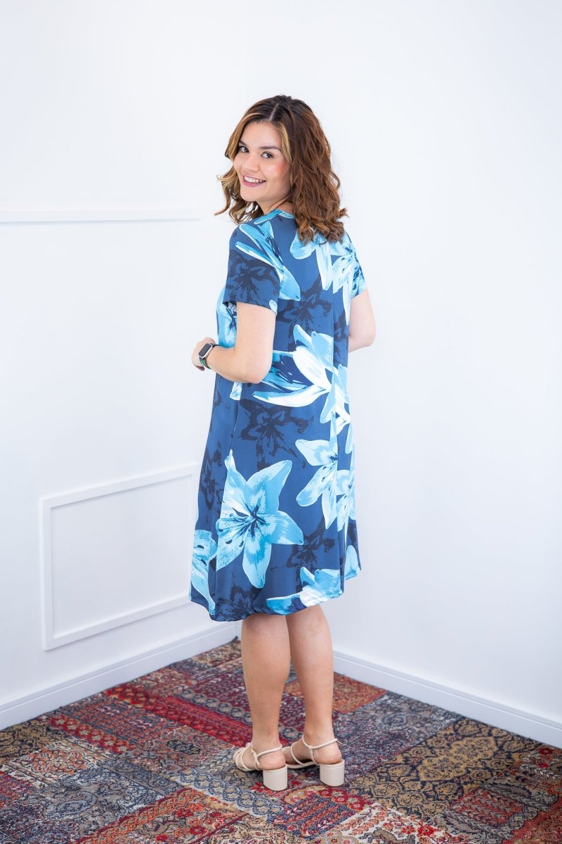 Vestido Sara - Malha Confort Deluxe Midi com Mangas e Bolsos