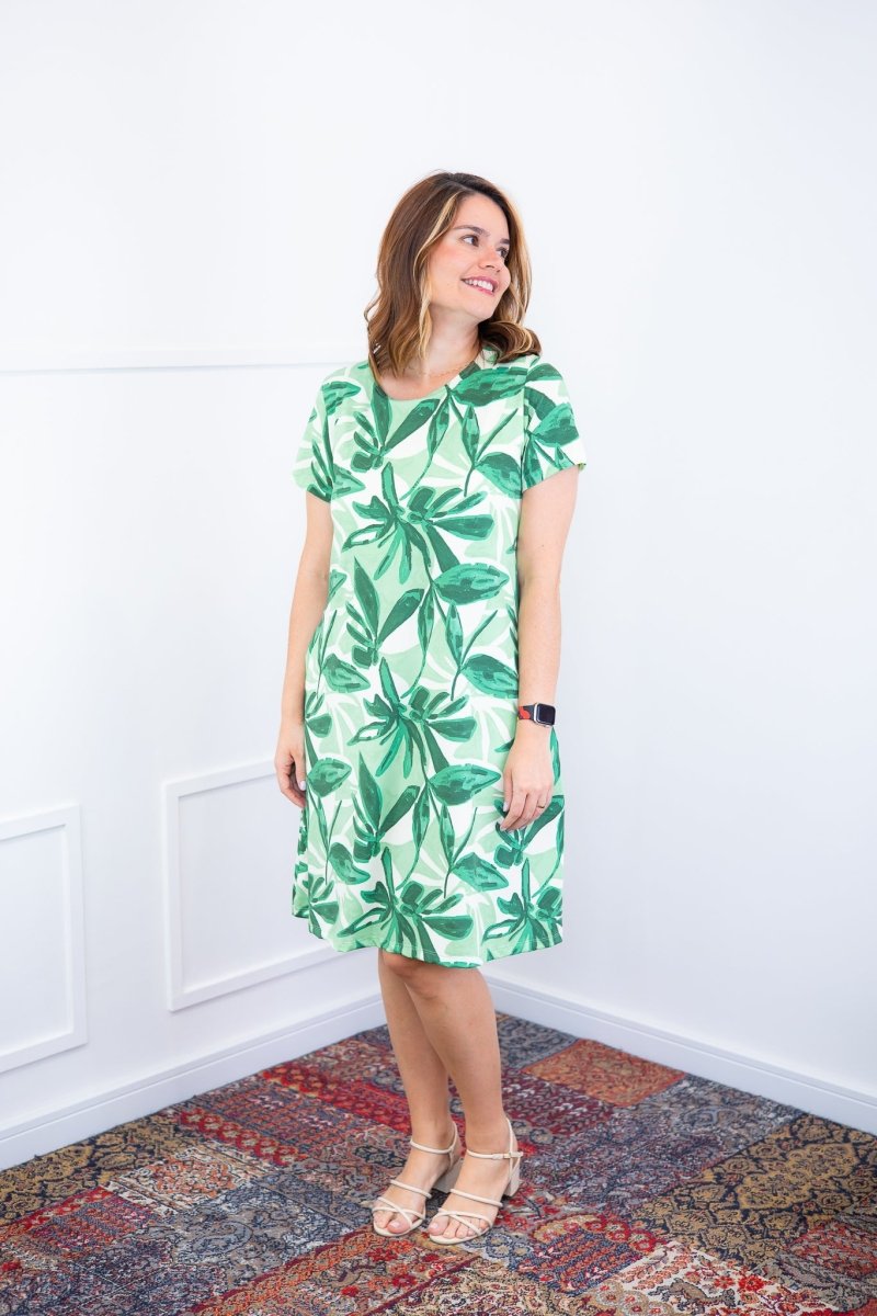 Vestido Sara - Malha Confort Deluxe Midi com Mangas e Bolsos