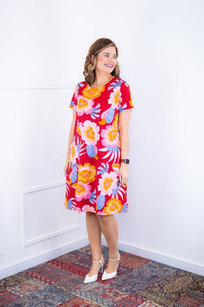 Vestido Sara - Malha Confort Deluxe Midi com Mangas e Bolsos