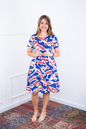 Vestido Sara - Malha Confort Deluxe Midi com Mangas e Bolsos