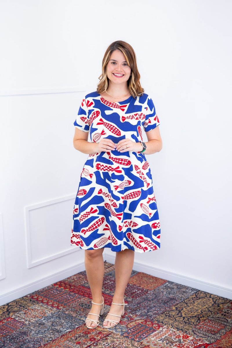 Vestido Sara - Malha Confort Deluxe Midi com Mangas e Bolsos