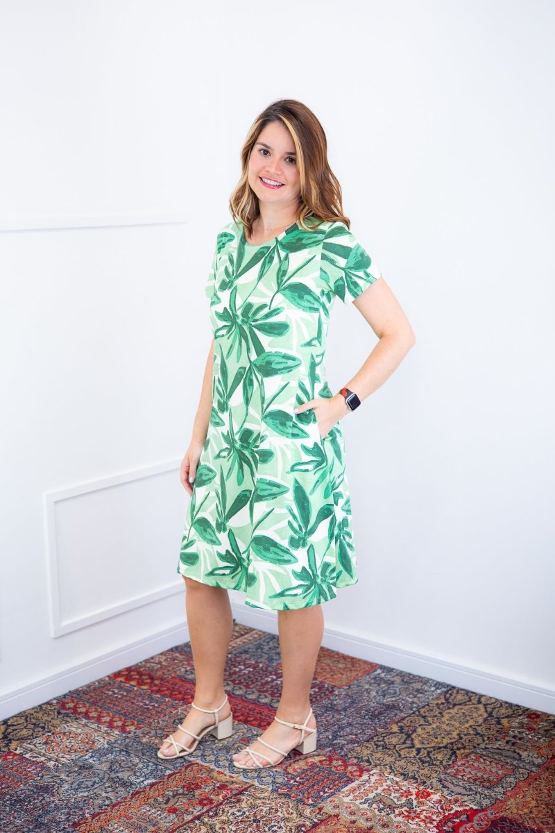 Vestido Sara - Malha Confort Deluxe Midi com Mangas e Bolsos