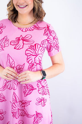 Vestido Sara - Malha Confort Deluxe Midi com Mangas e Bolsos