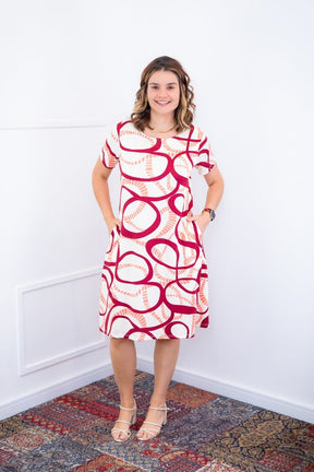 Vestido Sara - Malha Confort Deluxe Midi com Mangas e Bolsos