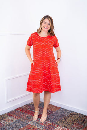 Vestido Sara - Malha Confort Deluxe Midi com Mangas e Bolsos