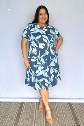 Vestido Sara - Malha Confort Deluxe Midi com Mangas e Bolsos