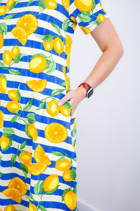 Vestido Sara - Malha Confort Deluxe Midi com Mangas e Bolsos