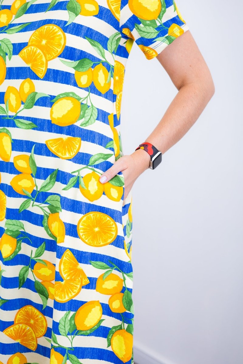 Vestido Sara - Malha Confort Deluxe Midi com Mangas e Bolsos