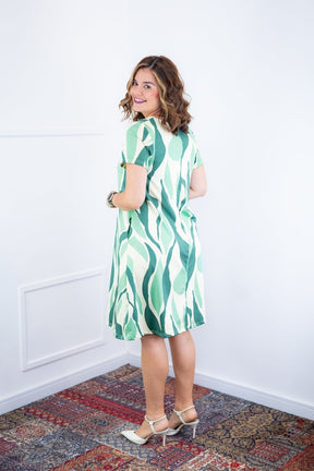 Vestido Sara - Malha Confort Deluxe Midi com Mangas e Bolsos