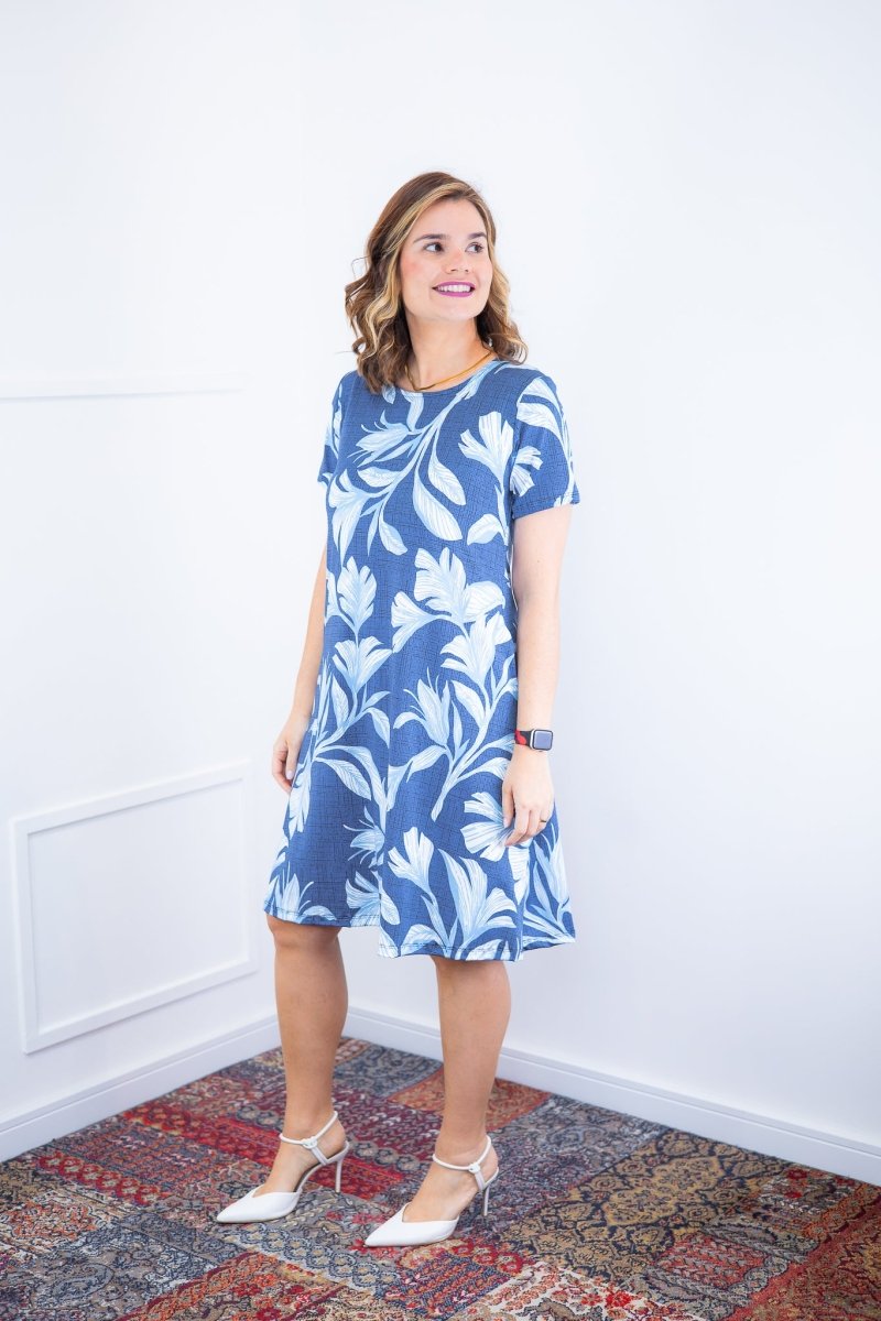 Vestido Sara - Malha Confort Deluxe Midi com Mangas e Bolsos