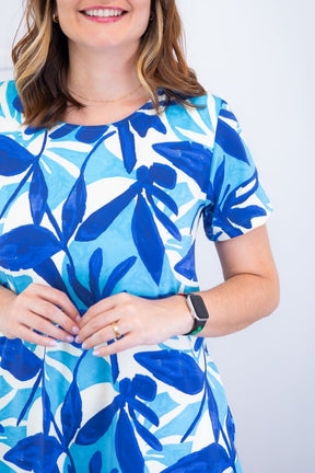 Vestido Sara - Malha Confort Deluxe Midi com Mangas e Bolsos