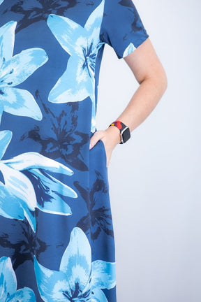 Vestido Sara - Malha Confort Deluxe Midi com Mangas e Bolsos