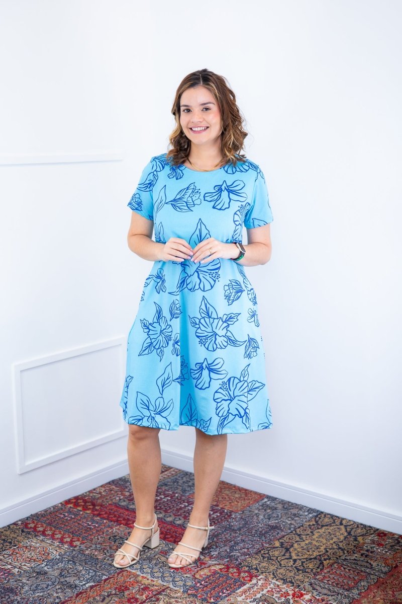 Vestido Sara - Malha Confort Deluxe Midi com Mangas e Bolsos