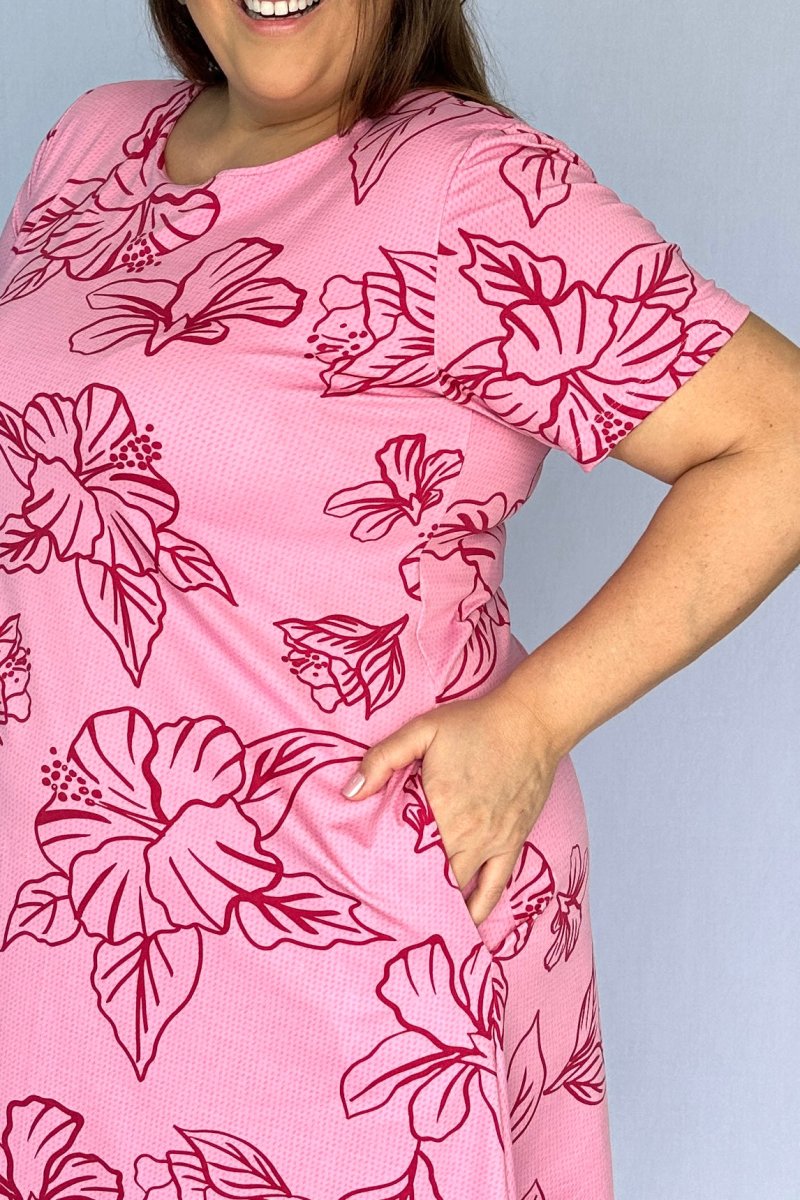 Vestido Sara - Malha Confort Deluxe Midi com Mangas e Bolsos