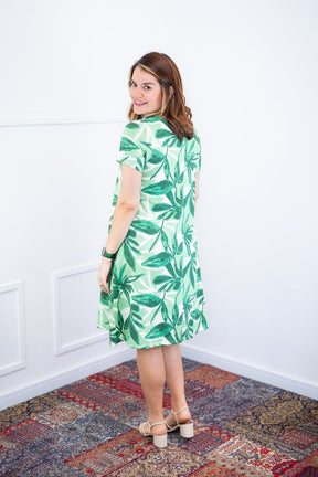 Vestido Sara - Malha Confort Deluxe Midi com Mangas e Bolsos