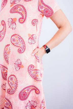 Vestido Sara - Malha Confort Deluxe Midi com Mangas e Bolsos