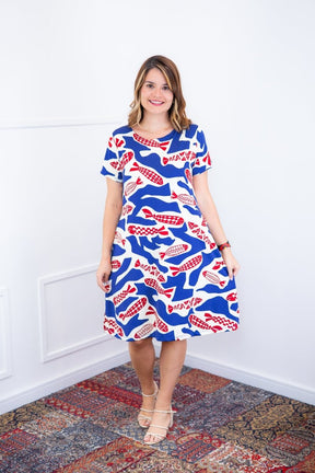 Vestido Sara - Malha Confort Deluxe Midi com Mangas e Bolsos