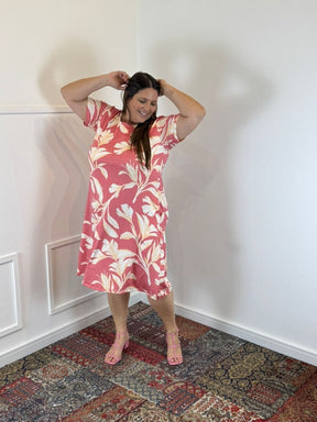 Vestido Sara - Malha Confort Deluxe Midi com Mangas e Bolsos