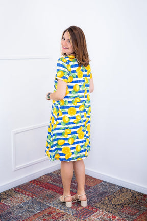 Vestido Sara - Malha Confort Deluxe Midi com Mangas e Bolsos