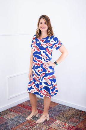 Vestido Sara - Malha Confort Deluxe Midi com Mangas e Bolsos