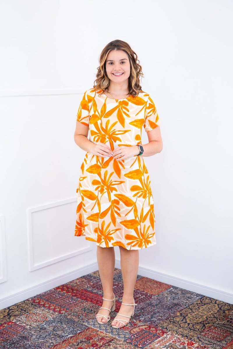 Vestido Sara - Malha Confort Deluxe Midi com Mangas e Bolsos