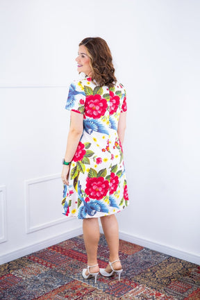 Vestido Sara - Malha Confort Deluxe Midi com Mangas e Bolsos