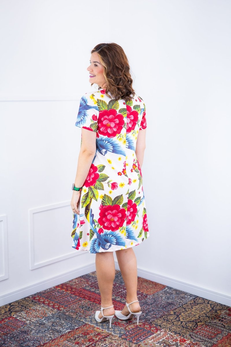 Vestido Sara - Malha Confort Deluxe Midi com Mangas e Bolsos