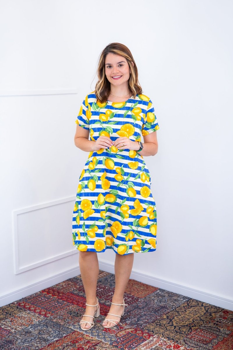 Vestido Sara - Malha Confort Deluxe Midi com Mangas e Bolsos